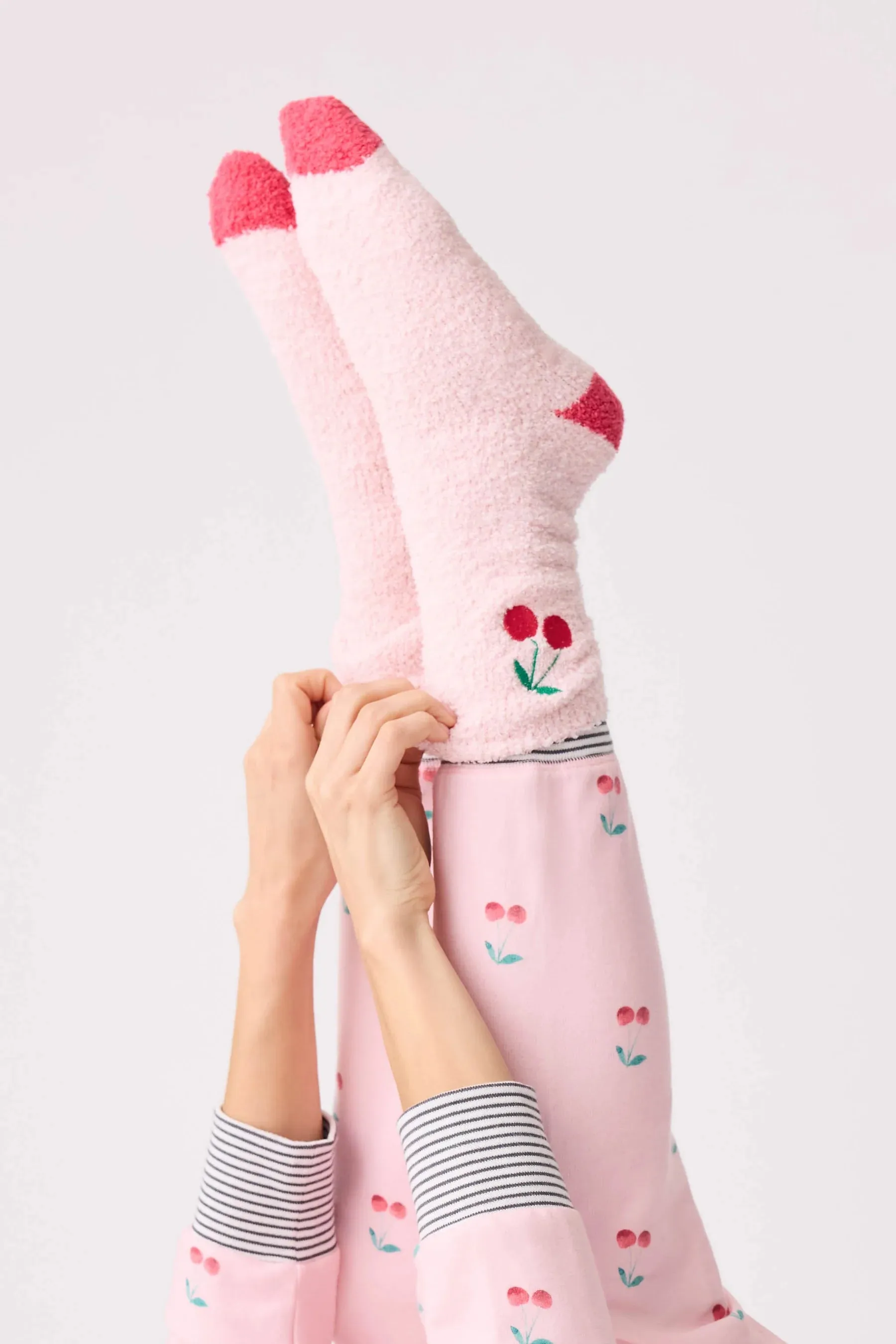Ballet Pink Cherry Sock