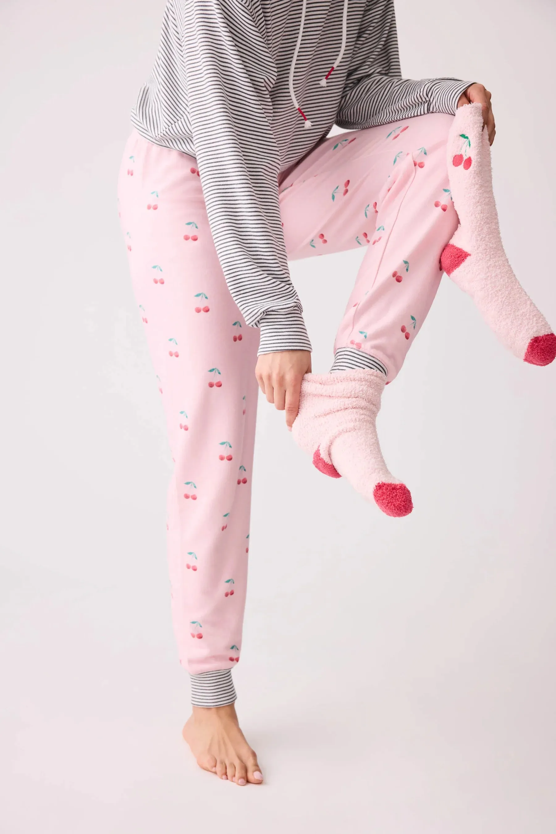 Ballet Pink Cherry Sock