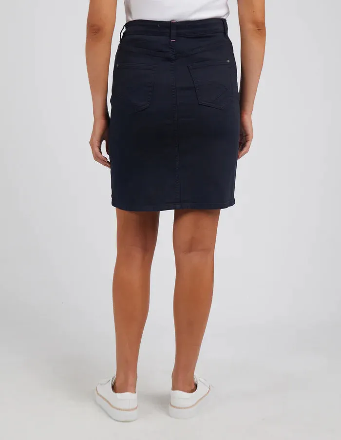 Belle Denim Skirt - Black