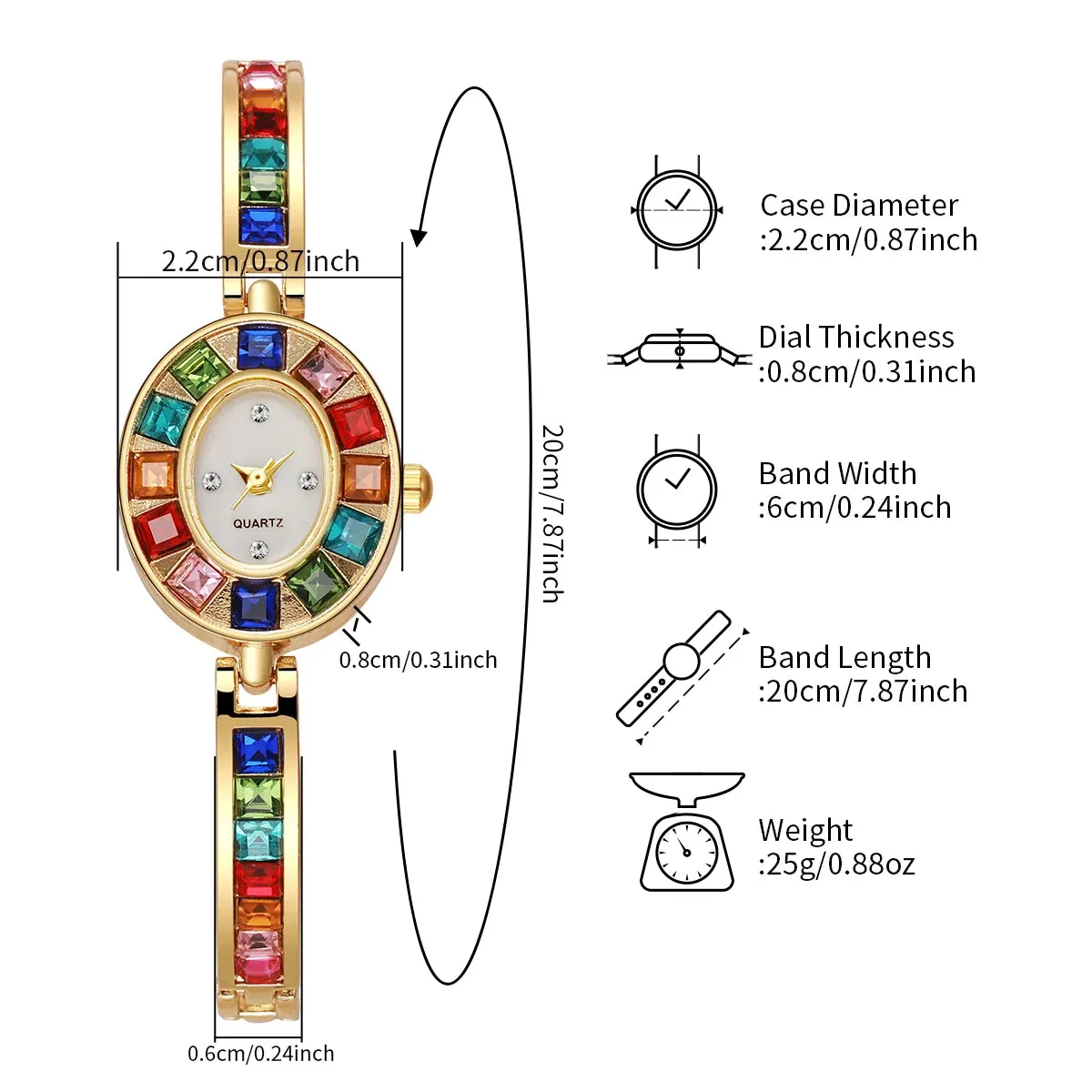 Celeste Gold Rainbow Watch