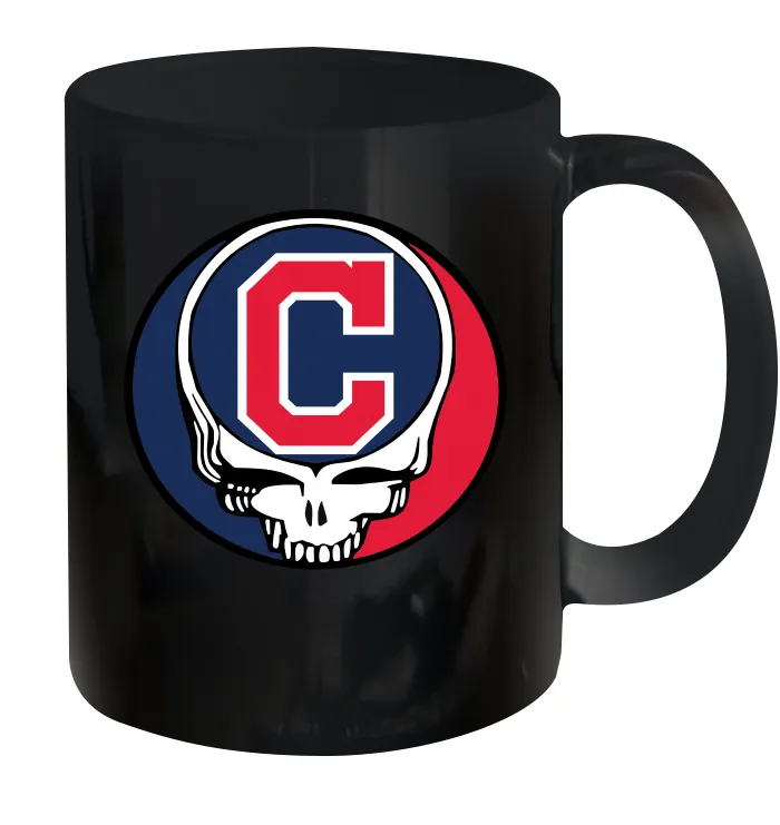 Cleveland Indians Grateful Dead Steal Your Face Baseball Ceramic Mug 11oz