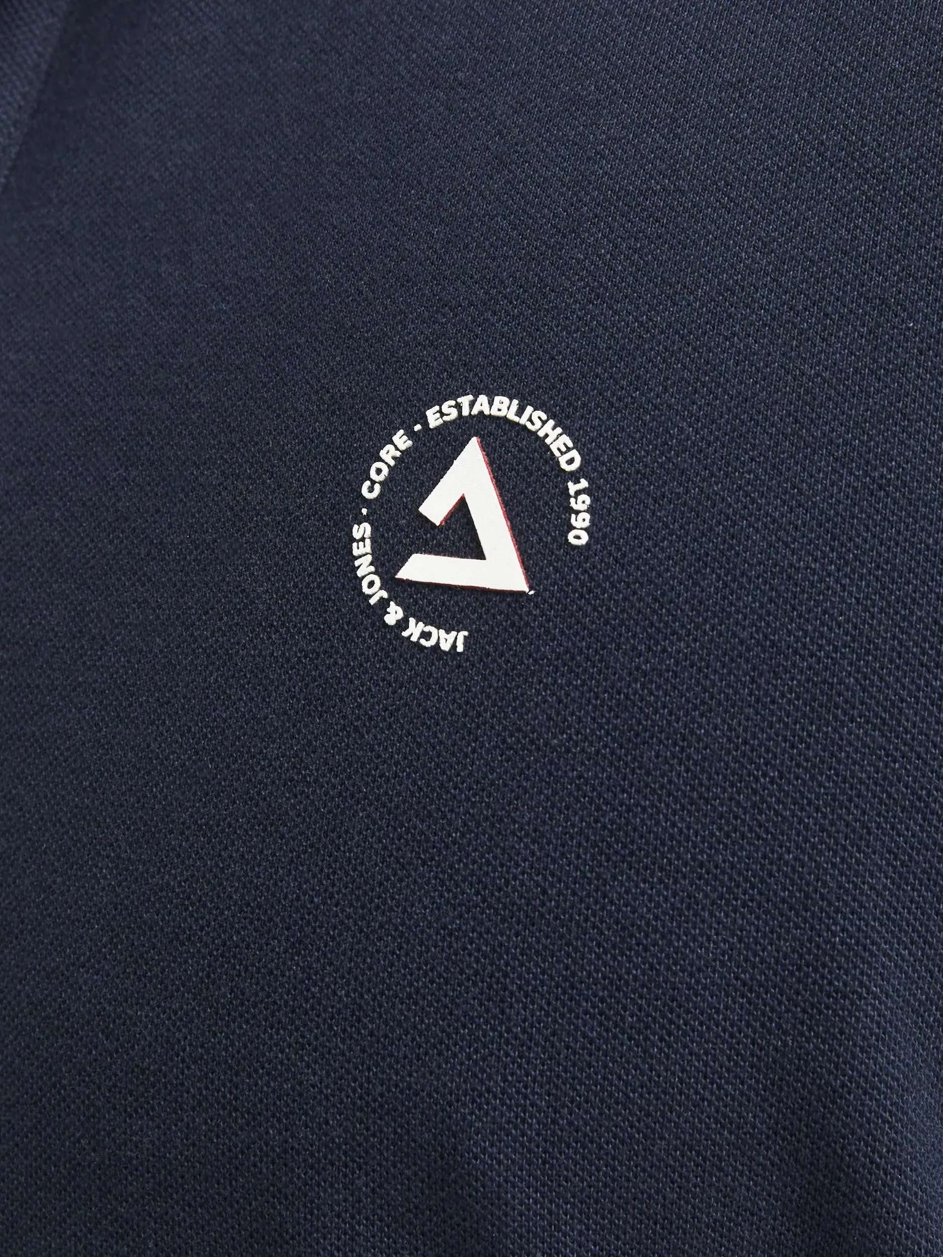 Jack & Jones Hass Logo Short Sleeve Polo-NAVY BLAZER