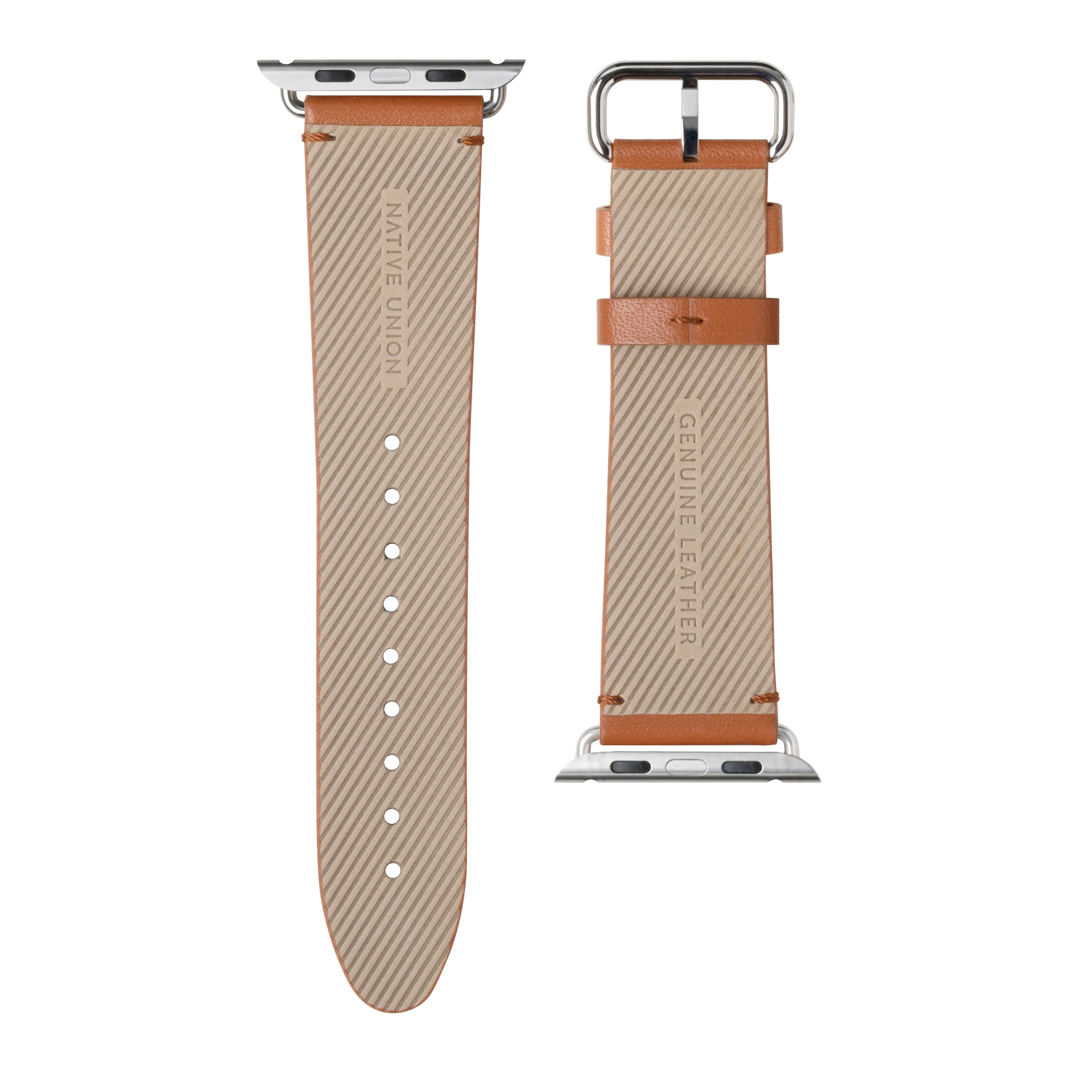 NATIVE UNION Classic Strap for Apple Watch Series 1-8 & SE 38/41mm Genuine Italian Nappa Leather - Tan