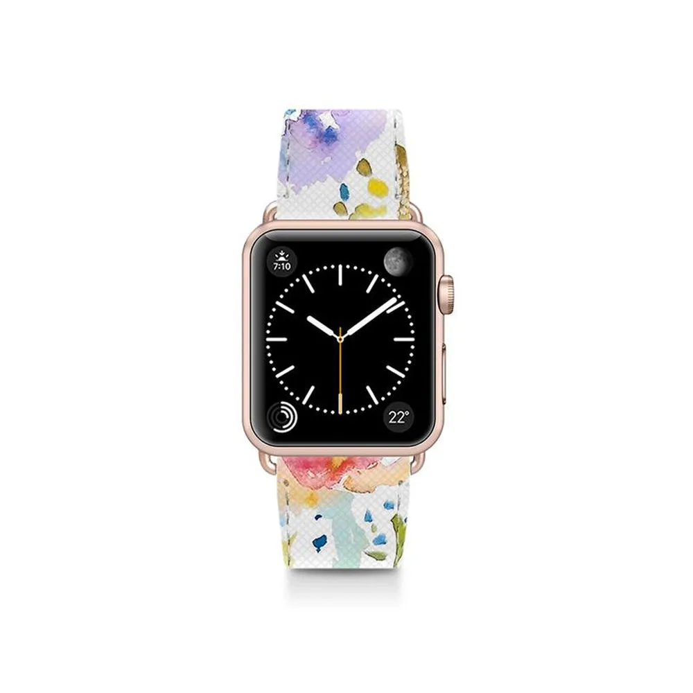 [OPEN BOX] CASETIFY Apple Watch Band Leather All Series 42 mm Aluminum Gold Frame 1 (Apple Watch sold separately)