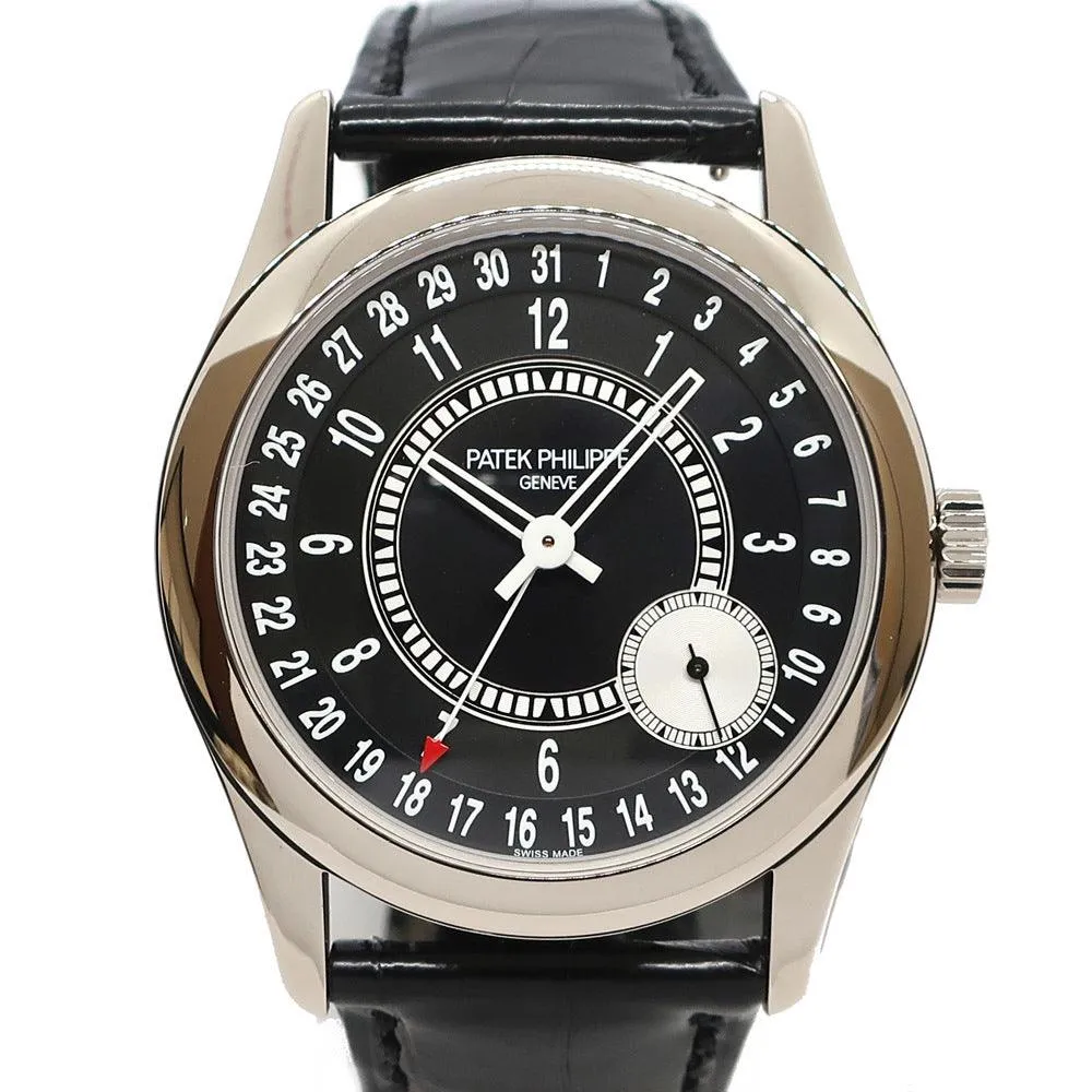 Patek Philippe Calatrava 6006G-001 White Gold Black Men's