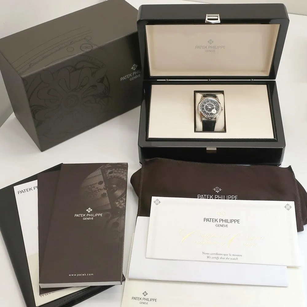 Patek Philippe Calatrava 6006G-001 White Gold Black Men's