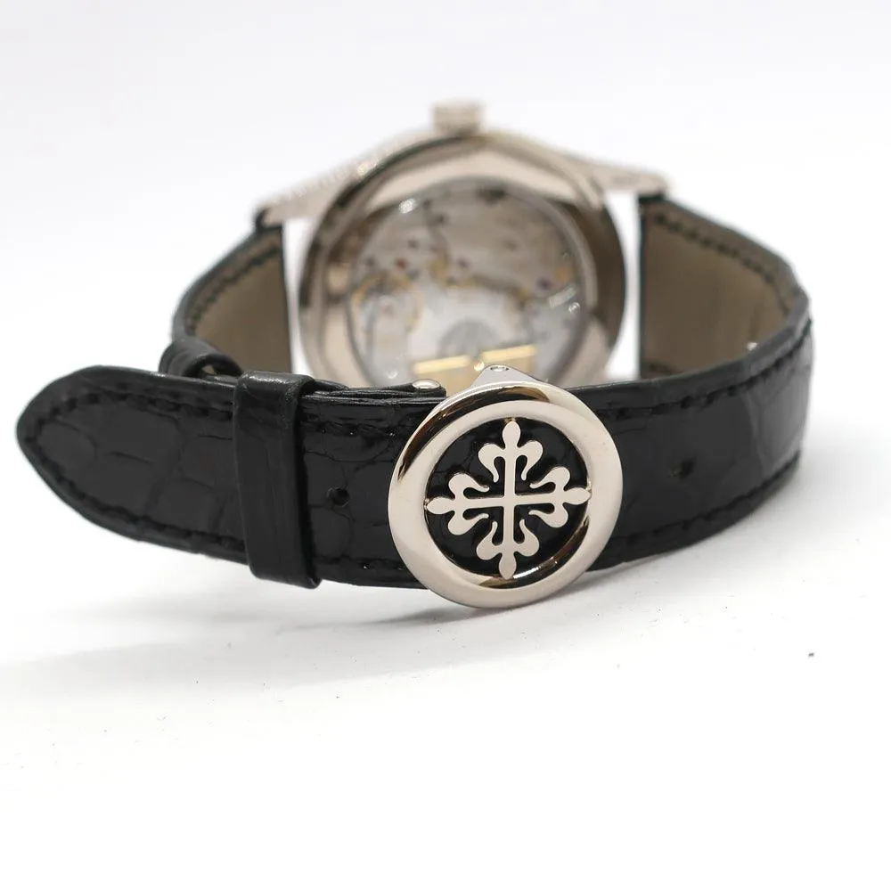 Patek Philippe Calatrava 6006G-001 White Gold Black Men's