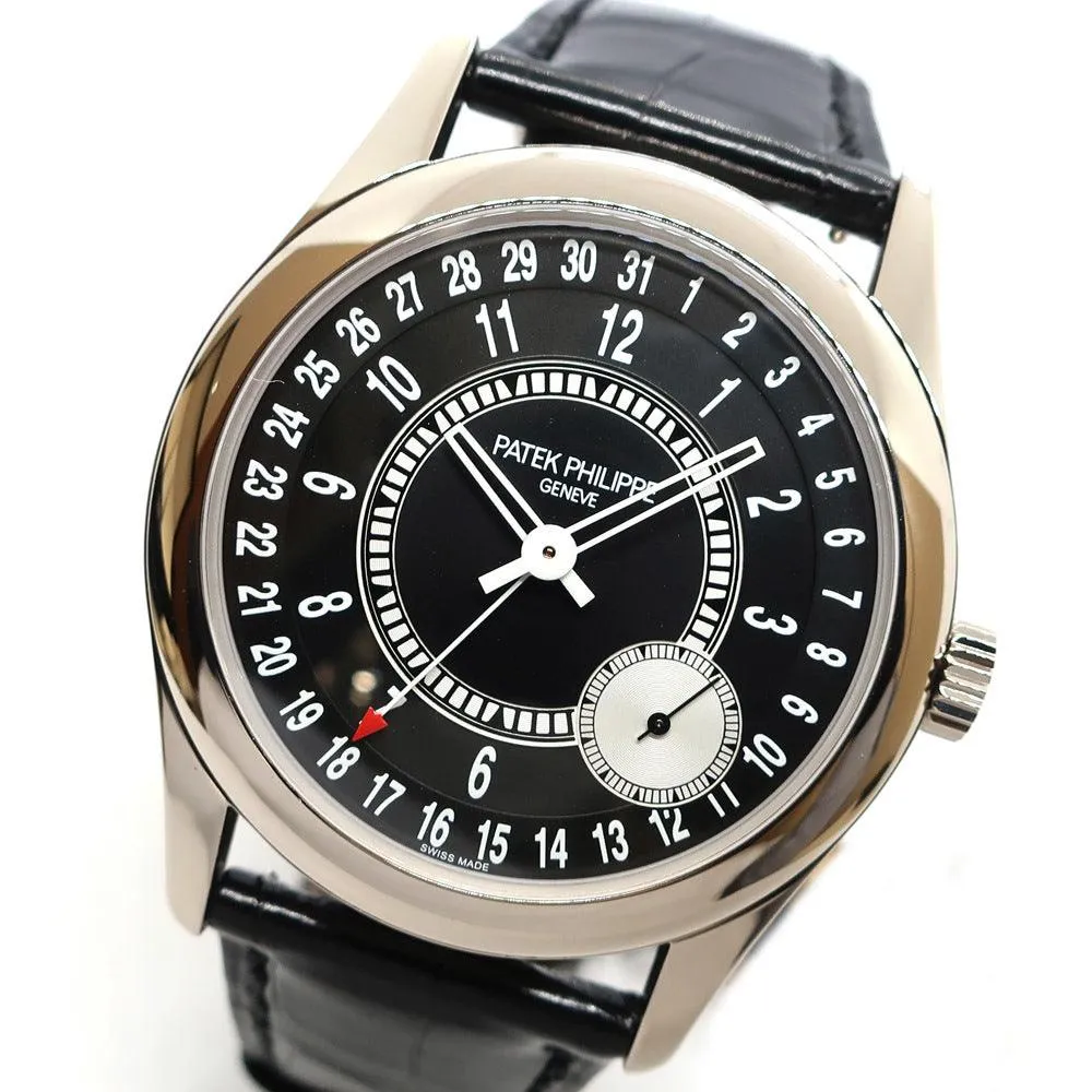 Patek Philippe Calatrava 6006G-001 White Gold Black Men's