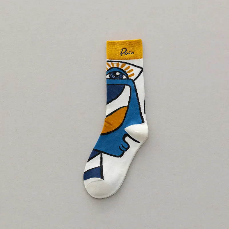 Personality Type Embroidery Cotton Socks