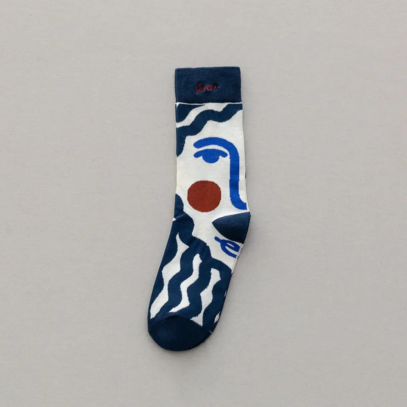 Personality Type Embroidery Cotton Socks