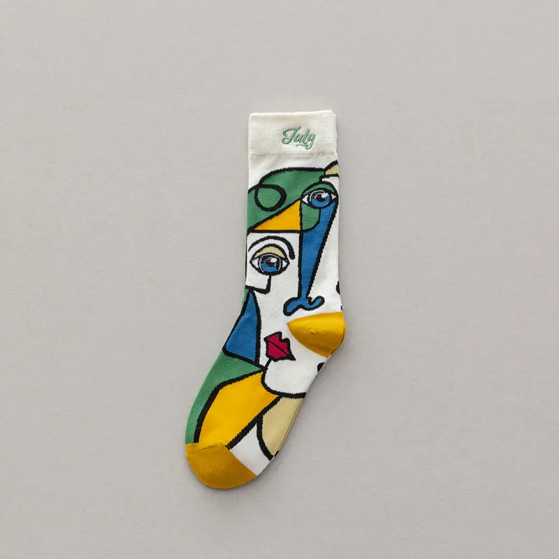 Personality Type Embroidery Cotton Socks