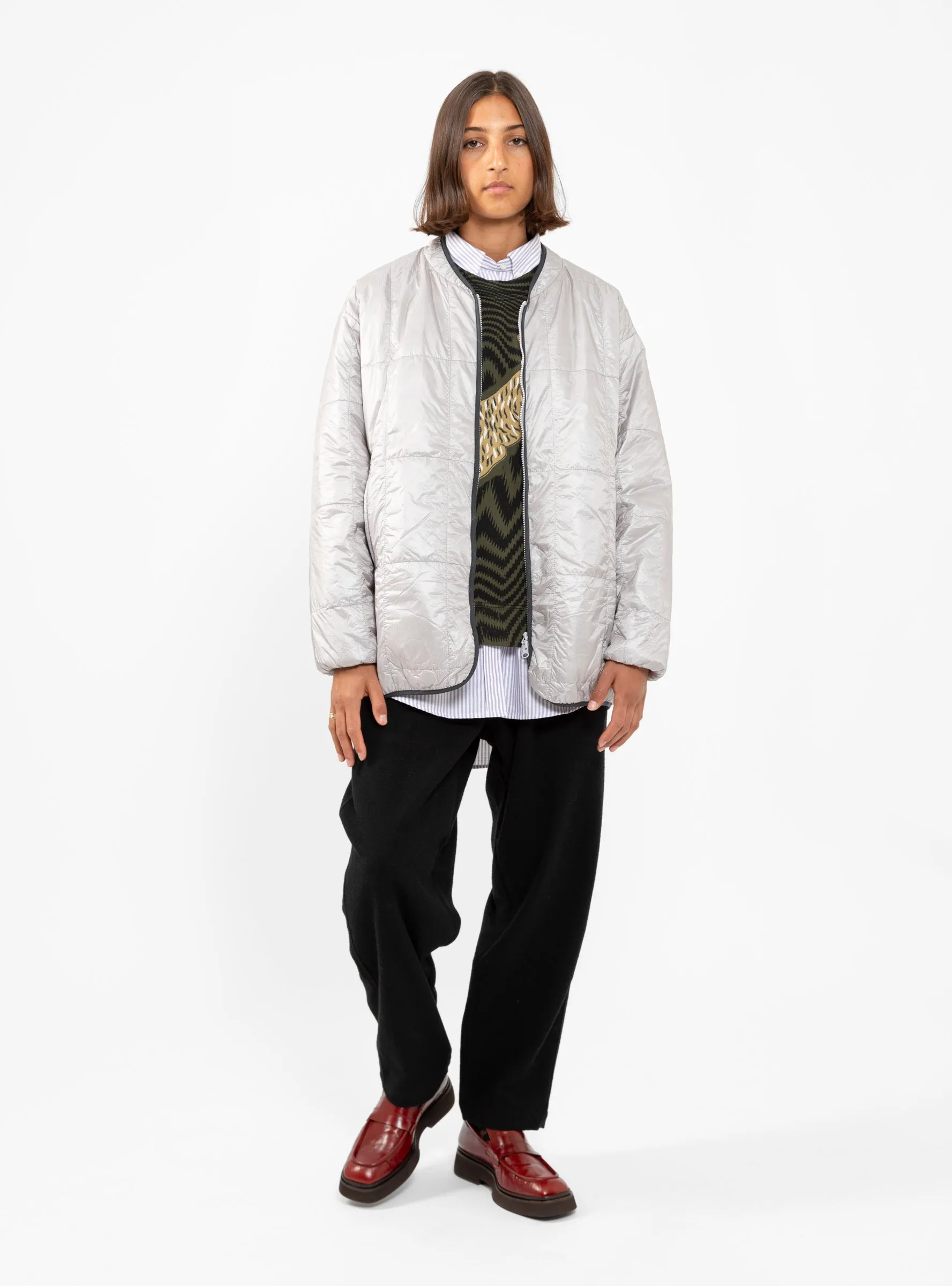 Quilted Jacket Light Grey