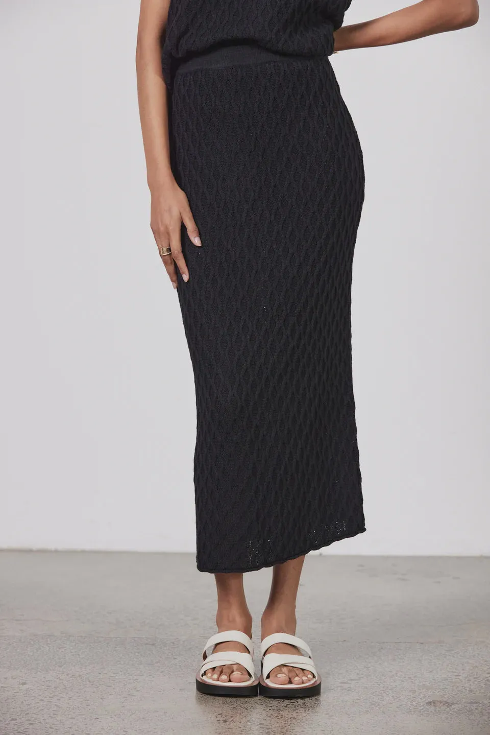 Romy Knit Skirt - Black
