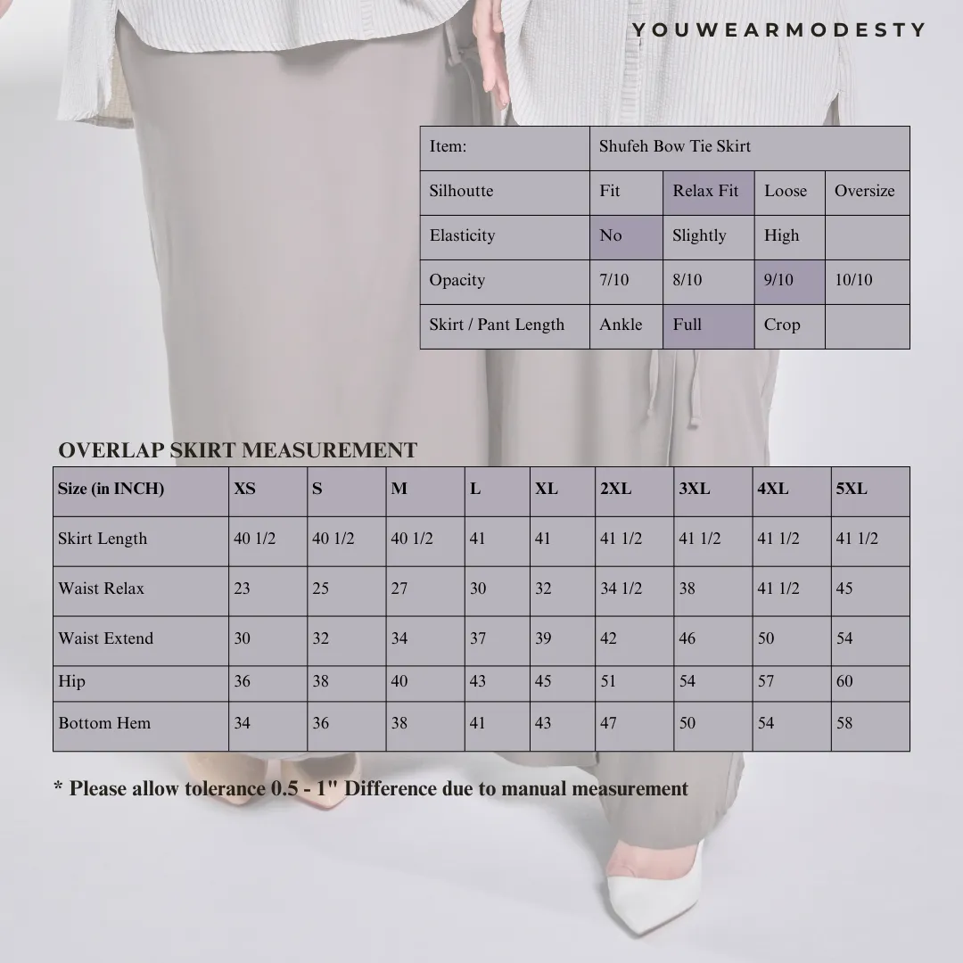 Shufeh Overlap Skirt - Dark Grey