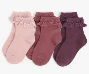 Sugar Plum Lace Midi Sock 3-Pack