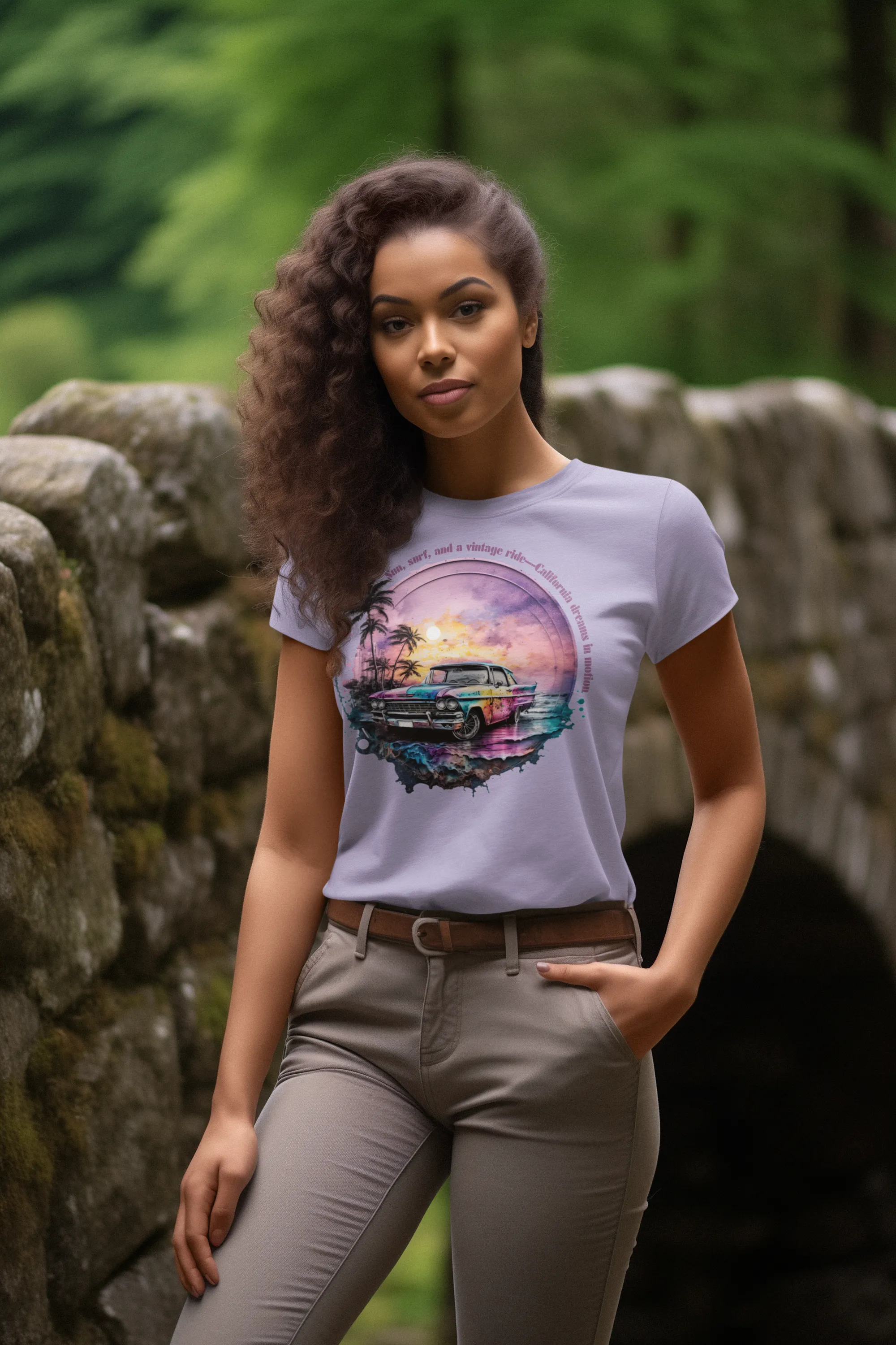 Sun Surf and a Vintage Ride Women's T-Shirt