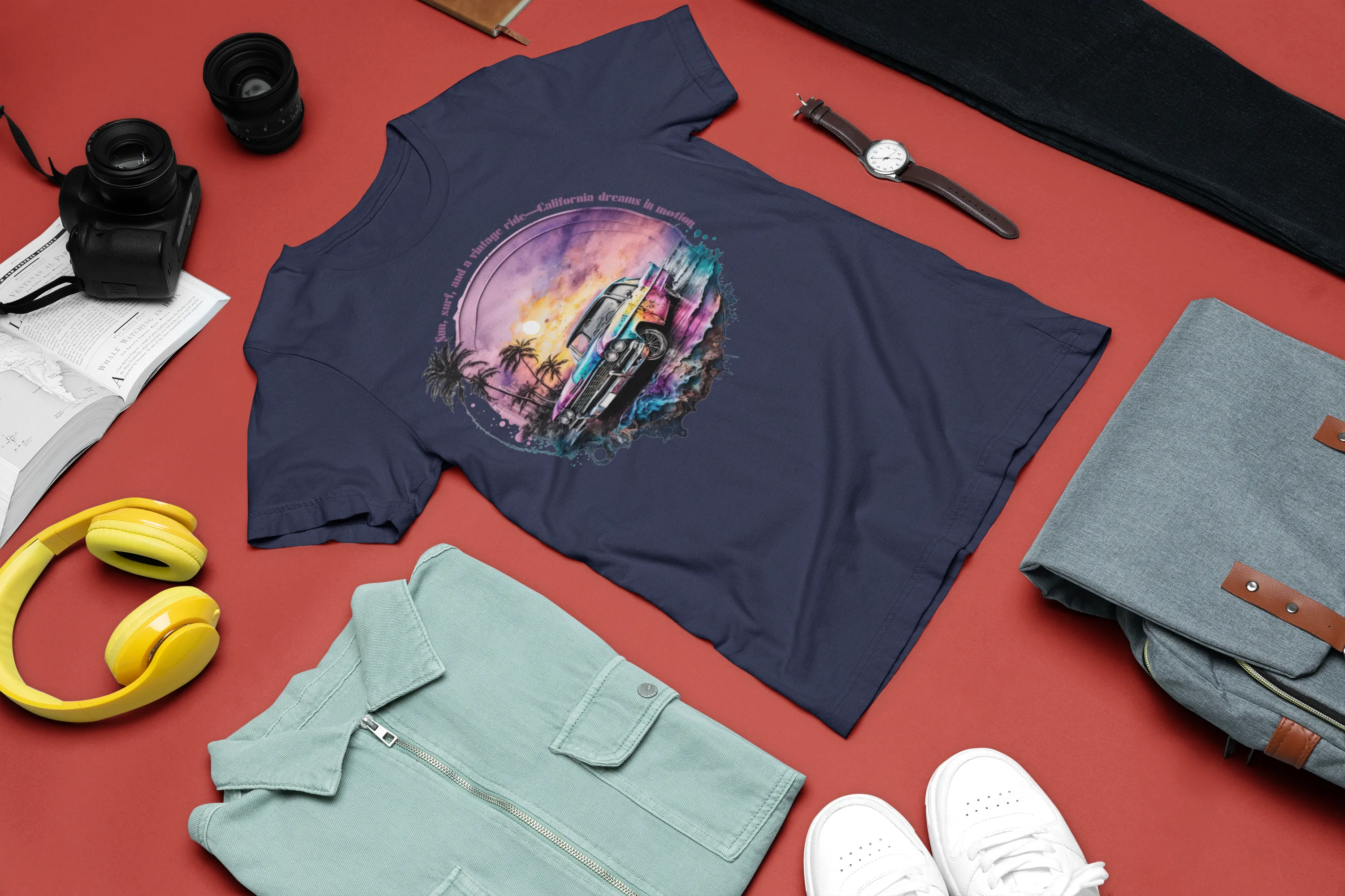 Sun Surf and a Vintage Ride Women's T-Shirt